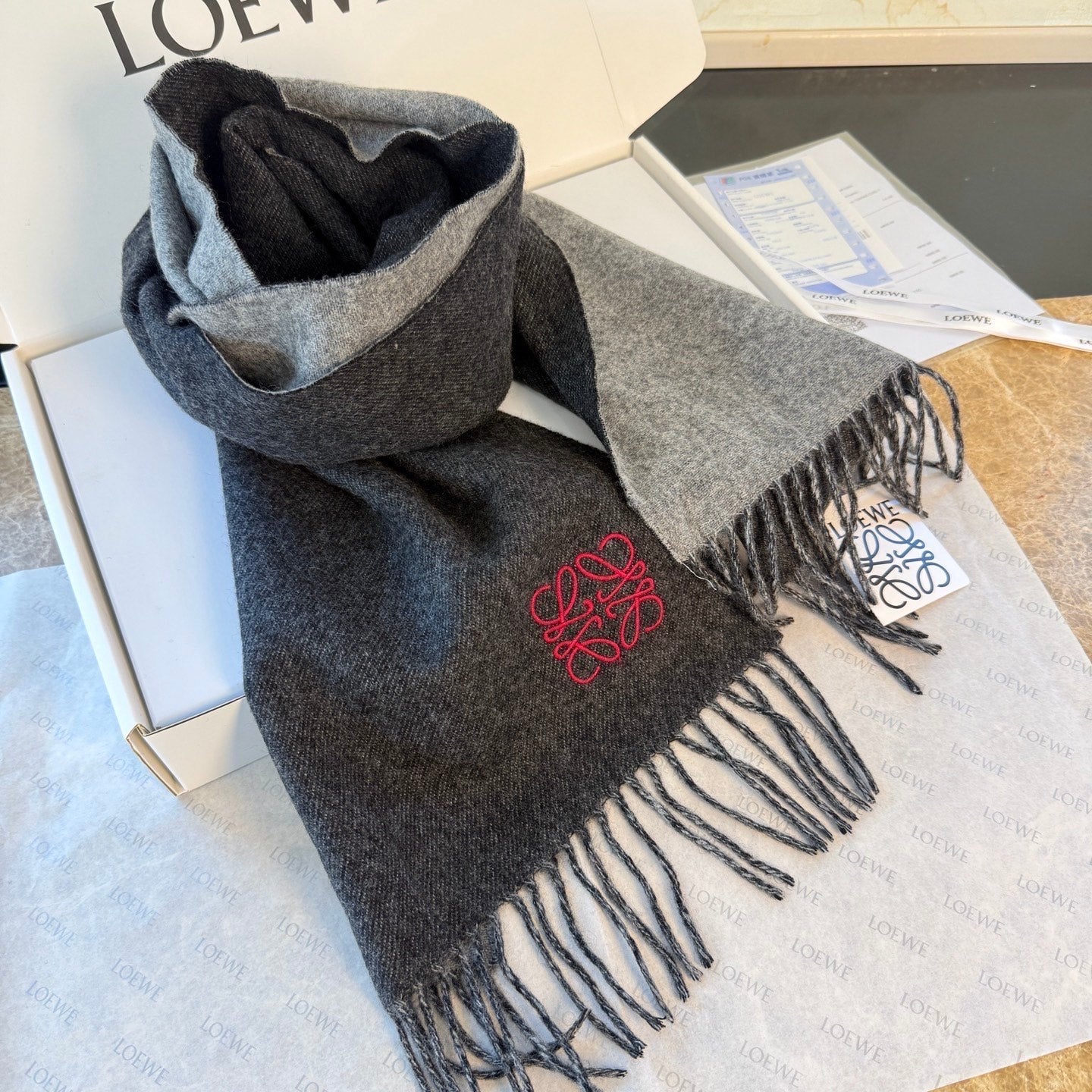 LOEWE 26S SCARF 180 IN CASHMERE 181844