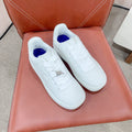 BURBERRY 26S LACE UP SNEAKERS IN WHITE CALFSKIN