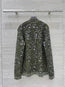 GUCCI 25 KNITTED POLO LONG-SLEEVED TOP GREEN GRAY WOOL