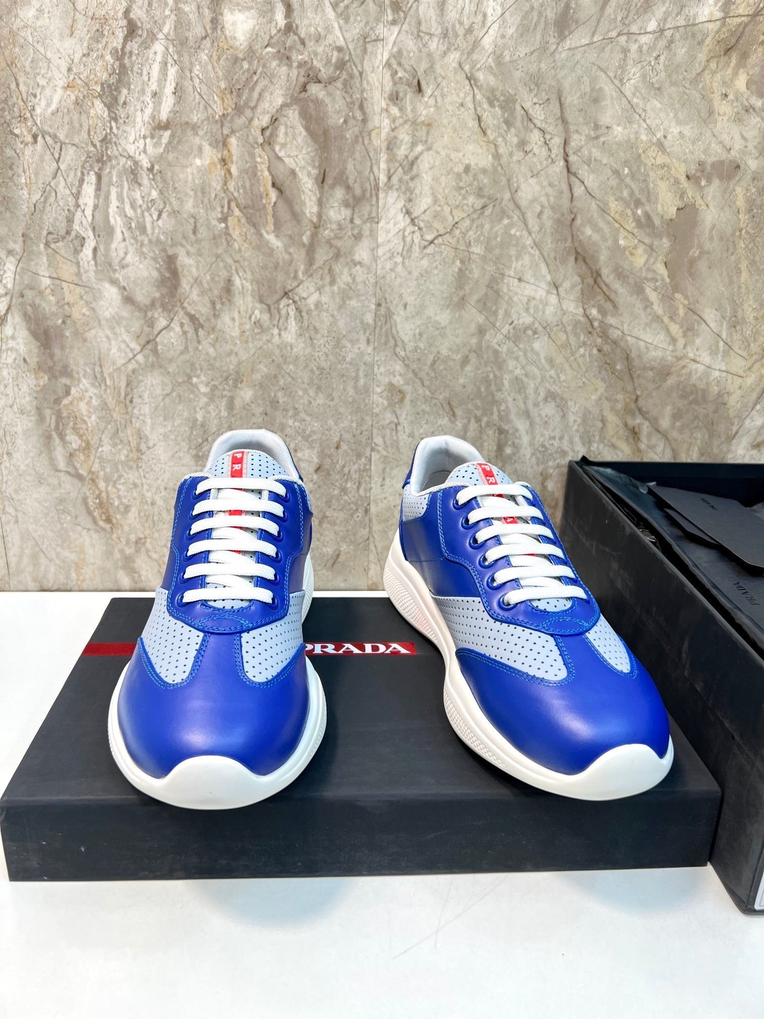 PRA AMERICA'S CUP SOFT RUBBER AND BIKE FABRIC SNEAKERS SAPPHIRE BLUE
