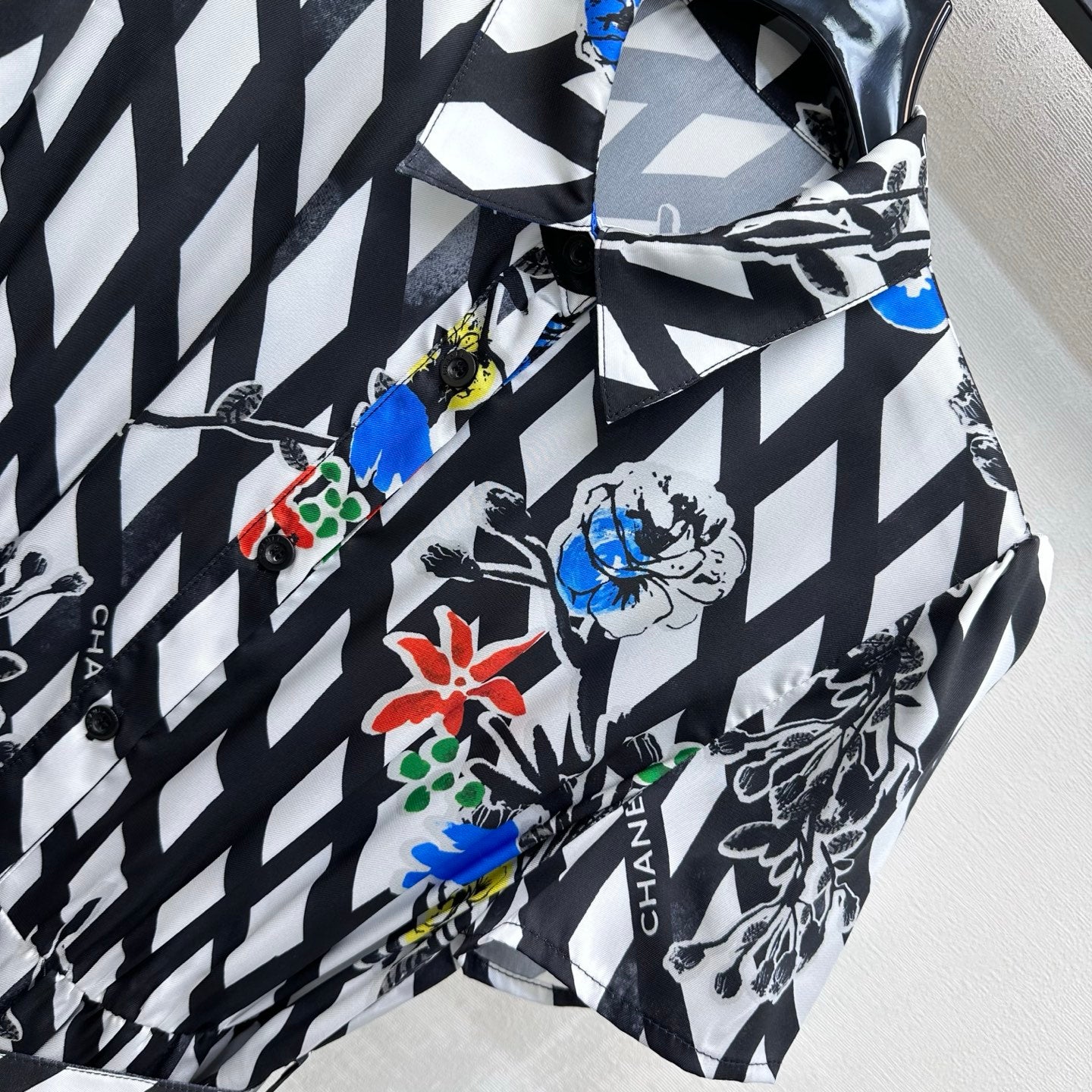 CHANEL 26S PATTERNED SHIRT DRESS STYLE 1169