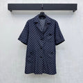 GUCCI 26S SHORT-SLEEVE MONOGRAM SHIRT 394