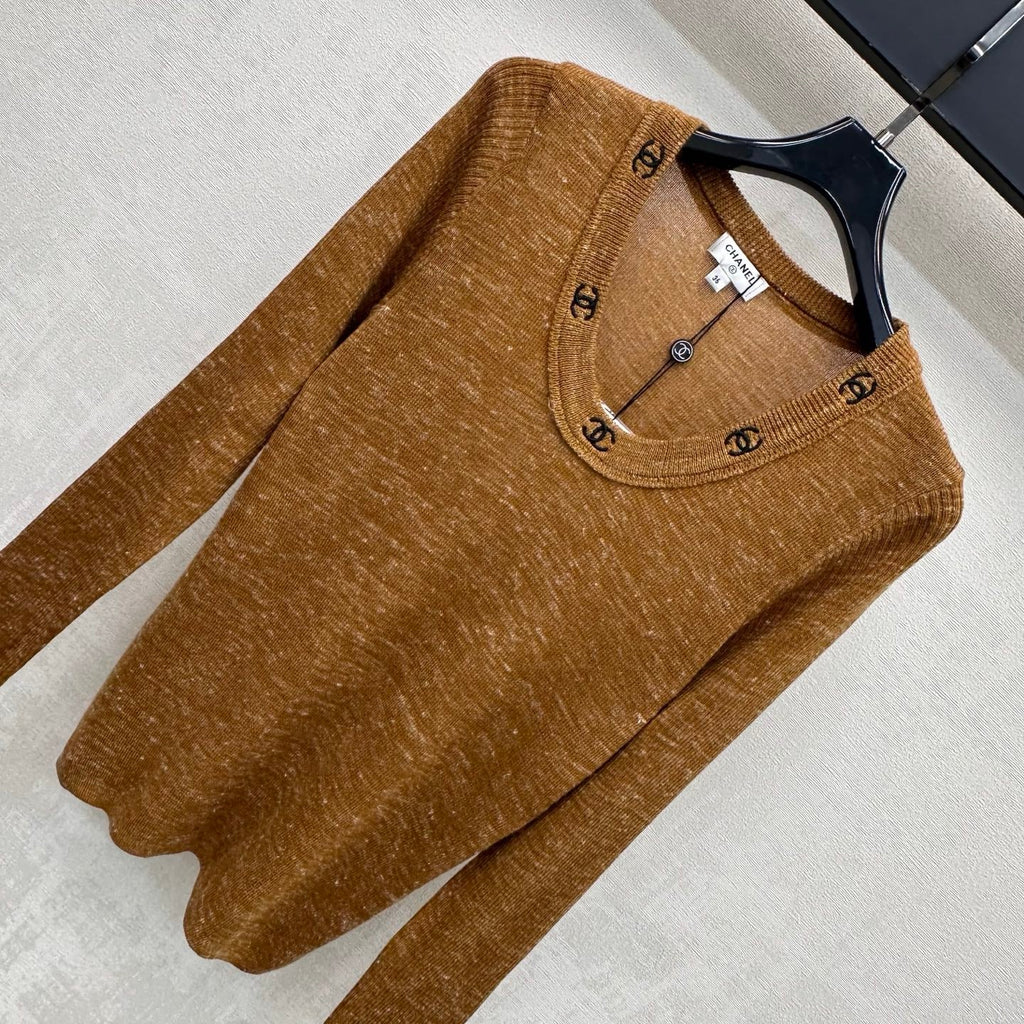 CHANEL 26S LONG-SLEEVE KNIT TOP 1382