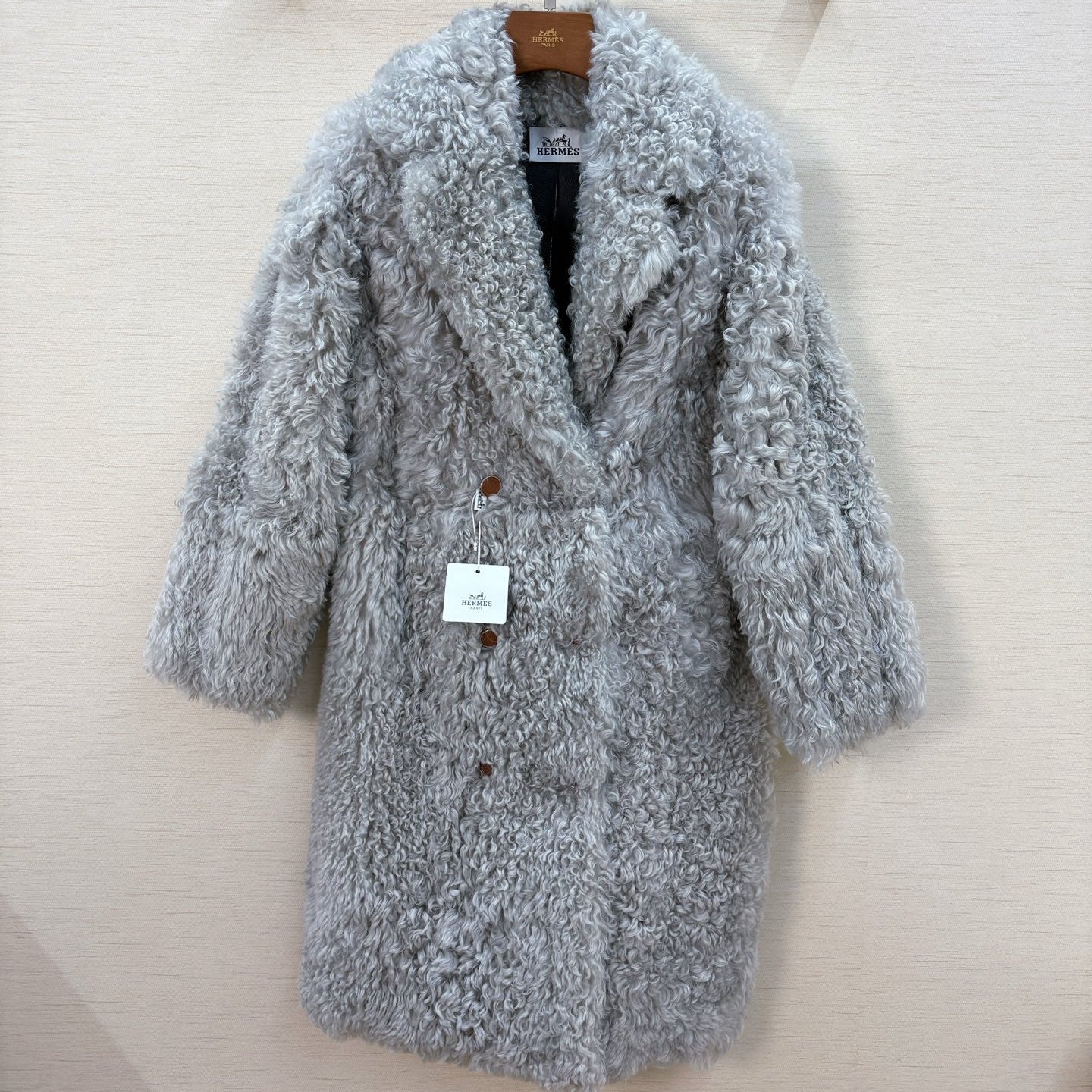 HERMES 25S LONG FUR COAT 233