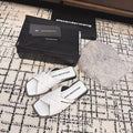 RHODES STUDDED SLIDE SANDAL IN WHITE CALFSKIN