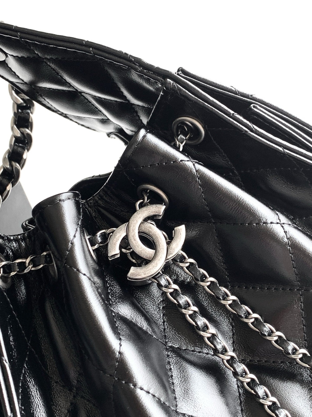 CHANEL 26S HOBO BAG 30 IN BLACK CALFSKIN
