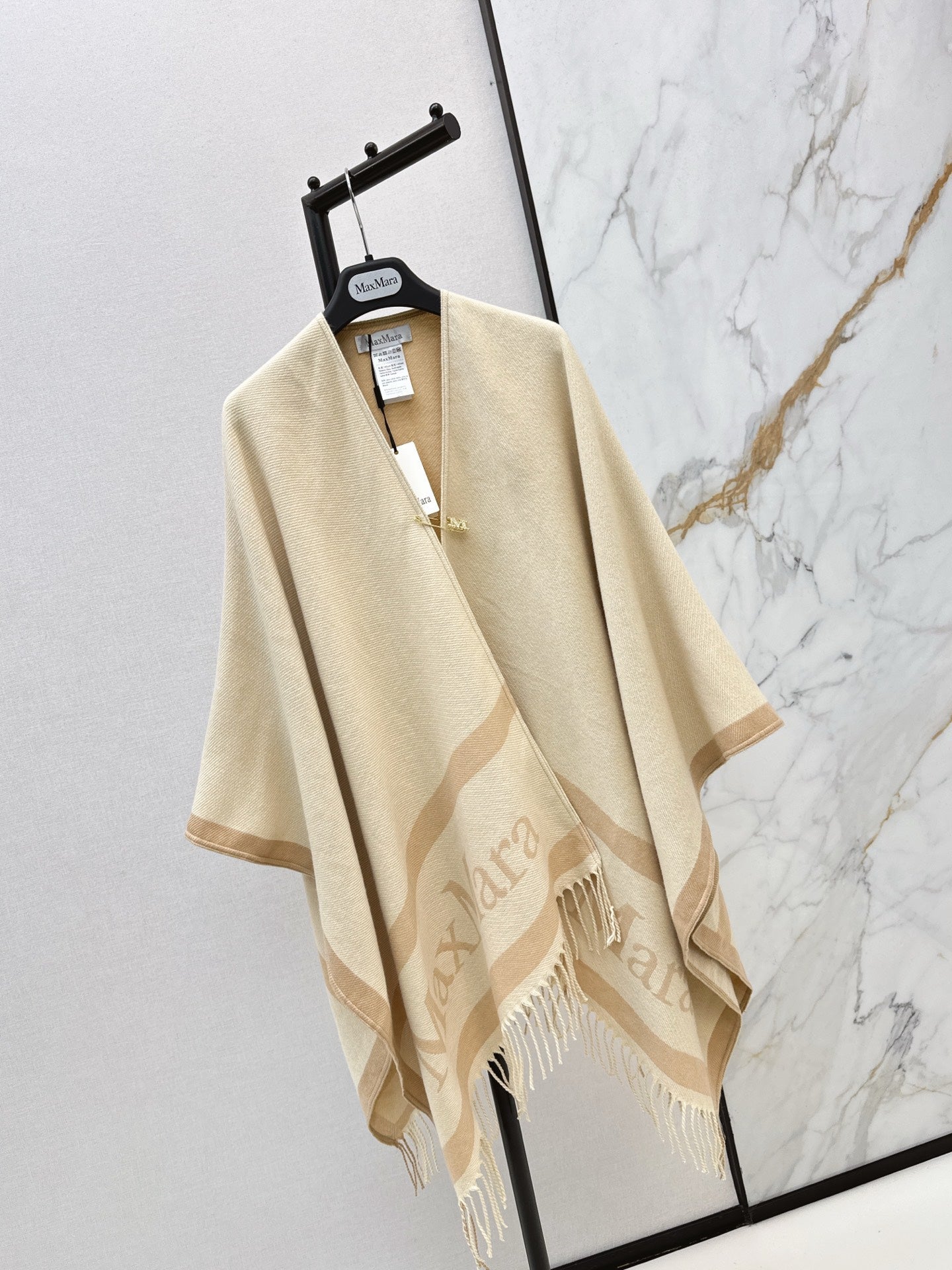 MAX MARA 25S JACQUARD CAPE COAT 008
