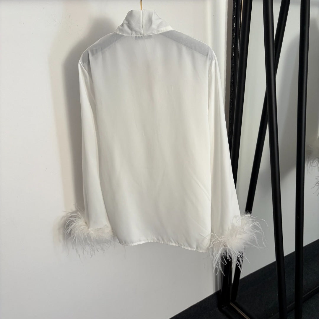 VALENTINO 26S LONG SLEEVE BOW TIE SHIRT 220