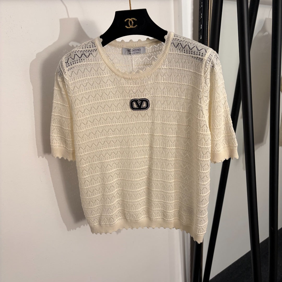 VALENTINO 26S SHORT SLEEVE KNIT TOP 208