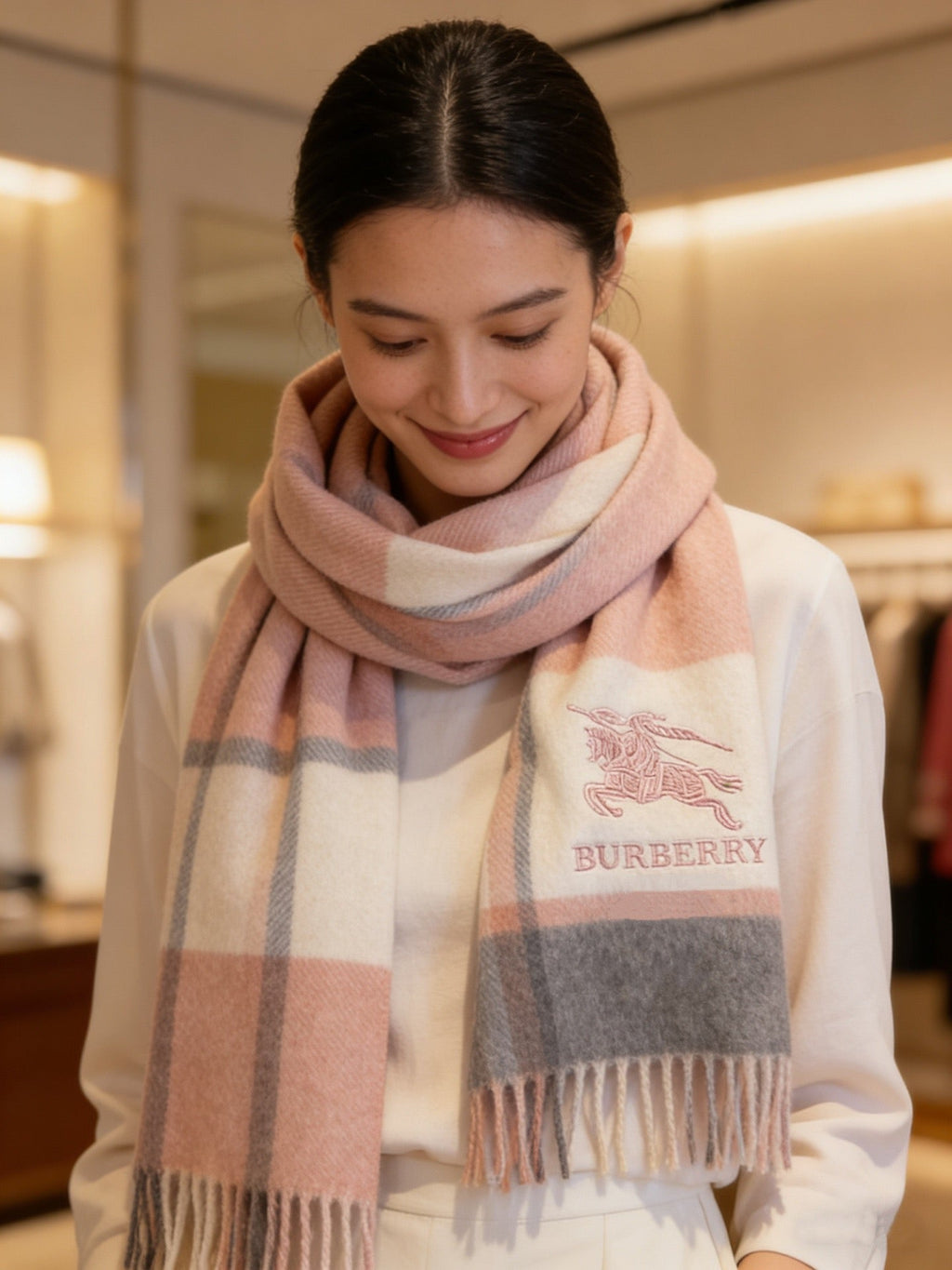 BURBERRY 26S SCARF 180CM IN CASHMERE 160446